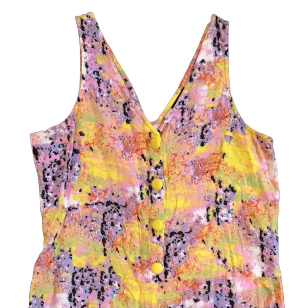 Noisy May Sleeveless V-Neck Multicolor Print Jumpsuit